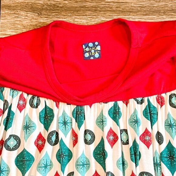 Kickee Pants Ornament Holiday Swing Dress Size Small 6-8 - Picture 3 of 6